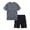 ZA-Grey, variant on Karoyedx Summer Outfits for Boys' 2 Piece Outfit Lightweight Short Sleeve T-Shirt & Athletic Shorts Set Casual Sportswear Green Size,15-16 Years