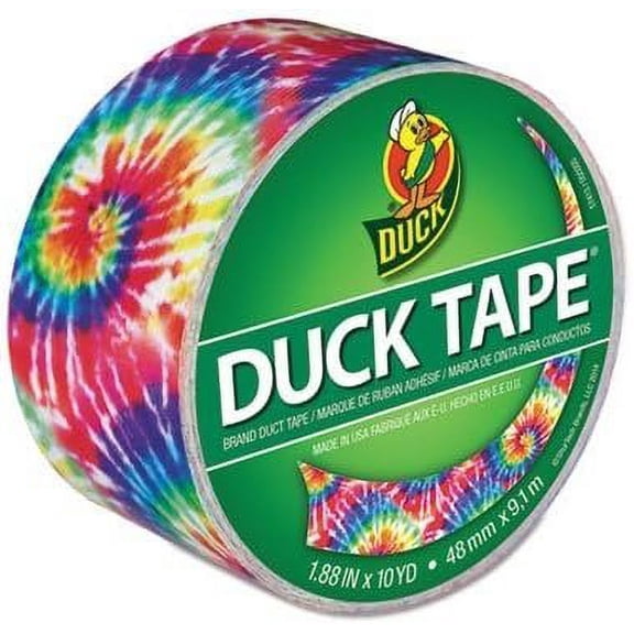 Colored Duct Tape, 1.88"" x 10 yds, 3"" Core, Love Tie Dye, Sold as 1 Roll