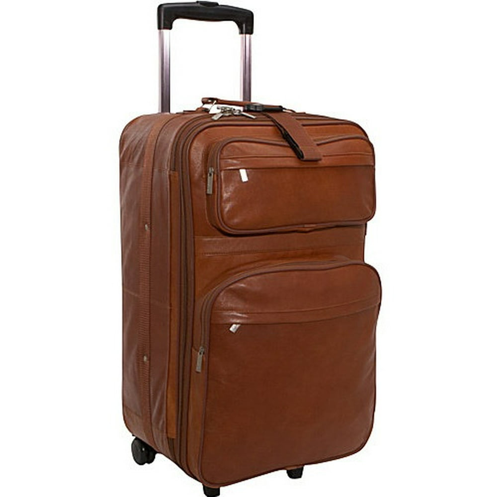 AmeriLeather - Leather 25 Expandable Wheeled Suitcase - Walmart.com ...