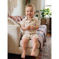 thumbnail image 6 of BemeyourBBs Toddler Baby Boy Summer Cotton Linen Clothes Cute Infant Boy Baseball Outfit Print Button Down Turn Down Neck Short Sleeve Shirt and Shorts 2 Pcs Set, 6 of 9