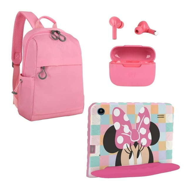 Tableta Multi Disney combo de Minnie con Crossbody y audífonos inalámbricos TWS NB641