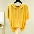 thumbnail image 2 of Hoodies for Women Pattern Tops Large Shirt Womens Heavy Sweatshirts Hoodie Color Lady Casual Top Ladies Fancy Sweatshirt Mens Insulated Hoodie Zip up No Hood Ladies Solid Fashion Apparel Yellow XL, 2 of 5