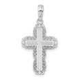 thumbnail image 1 of Quality Gold QC10479 Sterling Silver Polished Lace Border Latin Cross Pendant, 1 of 1