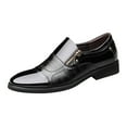 thumbnail image 4 of Zapatos formales para hombre, zapatos de vestir para hombre, casuales, cómodos, con punta redonda y bajos. negro 46, 4 of 9