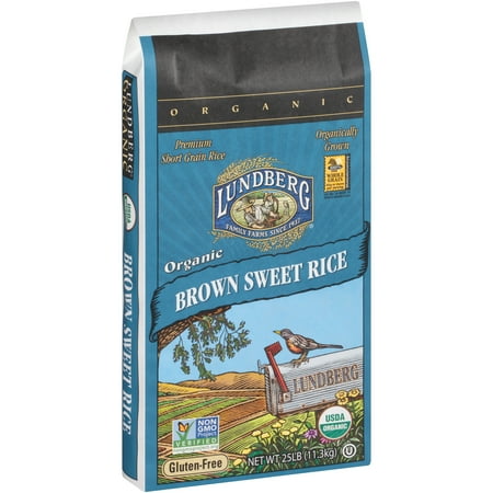 Lundberg Organic Brown Sweet Rice 25 lb. Bag