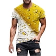 thumbnail image 2 of Herrnalise Gift For Men New Fashion Men's T-shirt 3D Non Positioning Beer Print Short Sleeve Round Neck T-shirt Casual Sports Top Blouses under $10, 2 of 5