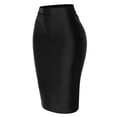 thumbnail image 3 of MixMatchy Women's Bodycon Satin Pencil Skirt, 3 of 4