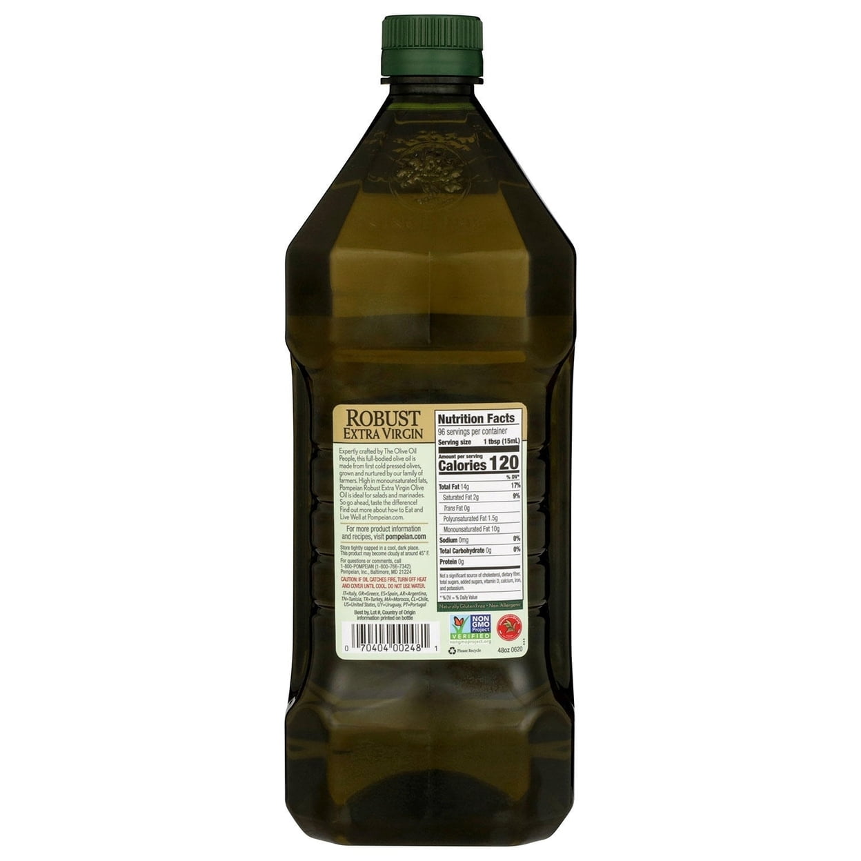 Pompeian Imported First Cold Pressed Extra Virgin Olive Oil, Robust, 48 Fl Oz