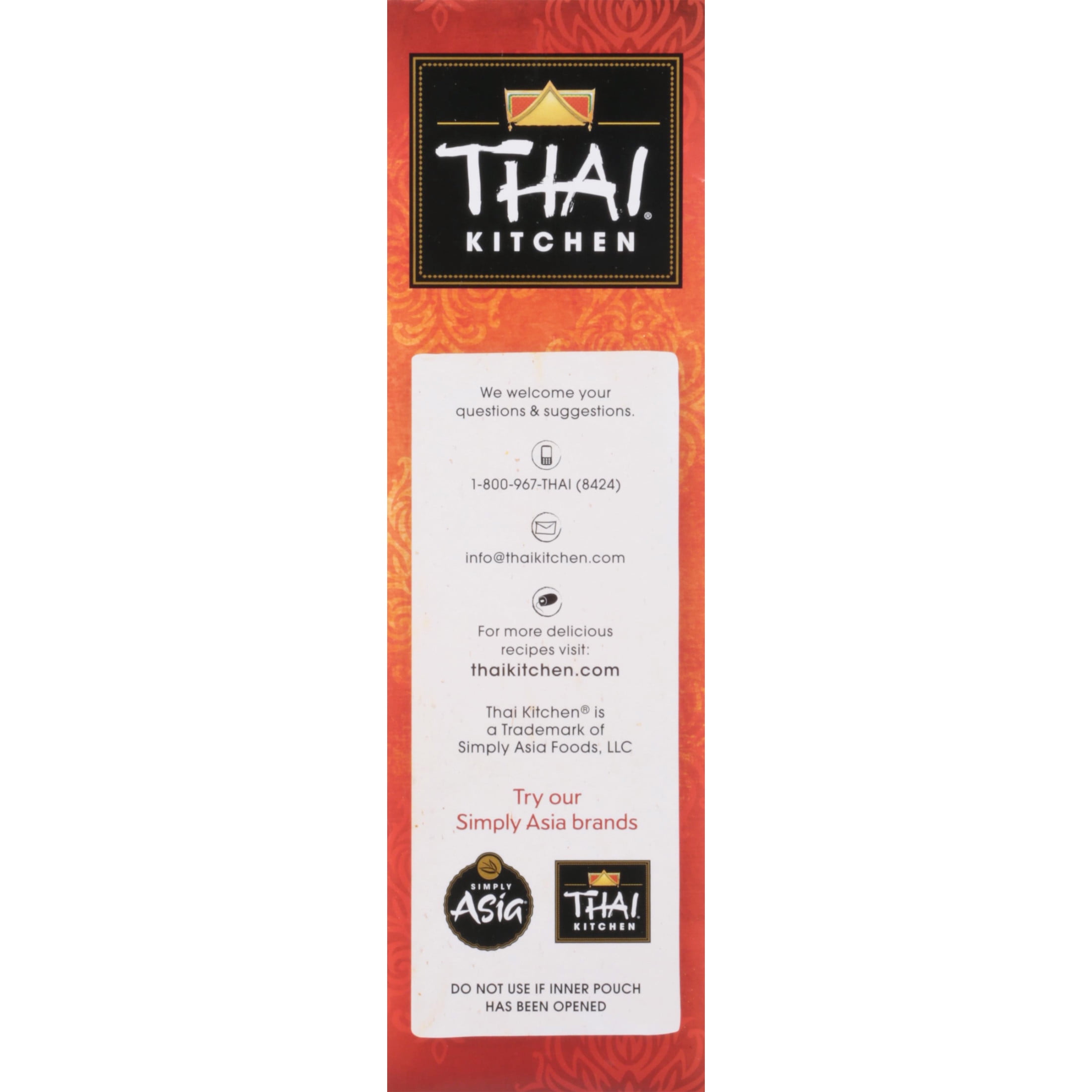 (6 pack) Thai Kitchen Gluten Free Thin Rice Noodles, 8.8 oz Box