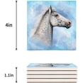 thumbnail image 3 of FMSHPON Horse Set of 8 Coaster for Drinks, Absorbent Ceramic Stone Coasters Cup Mat with Cork Base for Home Kitchen Room Coffee Table Bar Decor, 3 of 4
