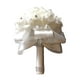 thumbnail image 1 of Novia sosteniendo ramo, de boda, decoración romántica y elegante, ramo de flores artificiales de para aniversario y compromiso. Blanco, 1 of 8