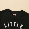 thumbnail image 6 of NOLDARES Infant Toddler Baby Boy Clothes 2pcs Long Sleeve Sweatshirt Tops Casual Joggers Pants Graphic Outfits Set Casual Clothing(Black,12-18 M), 6 of 9