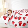 thumbnail image 4 of Homewish Boxing Glove Bedding Comforter Set,Extreme Sport Twin Comforter Sets,Red White Bedding Set For Boys Teens,Breathable Home Decor,2 Pieces, 4 of 8