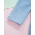 thumbnail image 5 of DPOIS Kids Girls Basic Thermal Tops Long Sleeve Turtleneck Undershirt Light Blue 7-8, 5 of 7