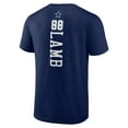thumbnail image 3 of Men's CeeDee Lamb Navy Dallas Cowboys Playmaker T-Shirt, 3 of 3