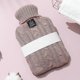 thumbnail image 2 of 1000ml Knitted Hot Water Bottle Solid Color Water-filled Bag Cloth Cover Hand Warmer Winter Soft Ho, 2 of 5