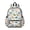 White Dinosaurs Fossils Plants Pattern, variant on LightBlue Cartoon Dinosaurs Geometric Cute School Backpack with Padded Back and Adjustable Shoulder Straps 13.4"x11"x4.7"