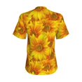 thumbnail image 3 of Uemuo 3D Sunflowers Printed Women's Classic V-Neck T-Shirt - Soft, Breathable, Moisture-Wicking, Perfect for Casual, Office, Travel, and Everyday Wear-Small, 3 of 5
