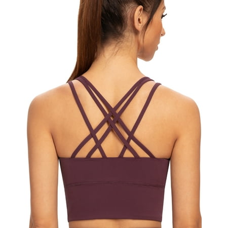 Longline Sports Bra High Support Cut Out Crossback Sports Bras Running for  Women Color Block Yoga High Impact Gym, Beige, Large : : Clothing,  Shoes & Accessories