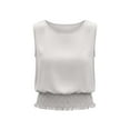 thumbnail image 4 of Fengactive Women's Sleeveless Casual Summer Tank Tops Boho Cami Slim Fit Smocked Bottom Shirts, 4 of 8