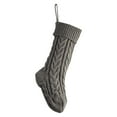 thumbnail image 2 of SYDZL Christmas Stocking 2025, Solid Color Cable Knit Stockings Black Knitted Christmas Stockings Pendant Decorations for Fireplace Mantel, Home Holiday Decor, Indoor Hanging Ornament Gray, 2 of 5