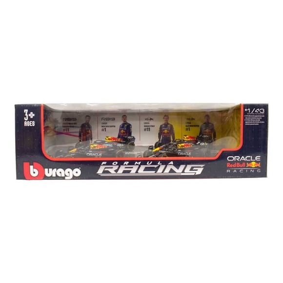 Set Bburago Automóviles Fórmula Racing Negro 4 Piezas