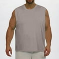 thumbnail image 3 of WQQZJJ Men's Muscle Tank Top Big and Tall Sleeveless T-Shirt Solid Color Crew Neck Casual Tank Top Summer Fitness Tops, 3 of 7