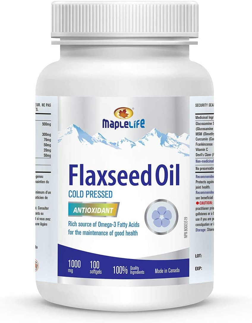 MapleLife Omega 3 Flaxseed Oil Supplement Capsules Walmart Canada
