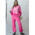thumbnail image 3 of Women's Bonbon Contrast Patchwork Pullover and Drawstring Joggers Set, 3 of 12