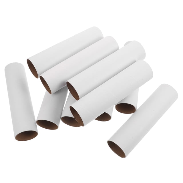 HONMEET 15Pcs Craft Cardboard Tubes White Paper Rolls for Painting Drawing and Scrapbooking