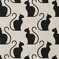 thumbnail image 2 of Simply Daisy Spooky Cats Cream Halloween Chenille Area Rug, 5' Round, 2 of 5