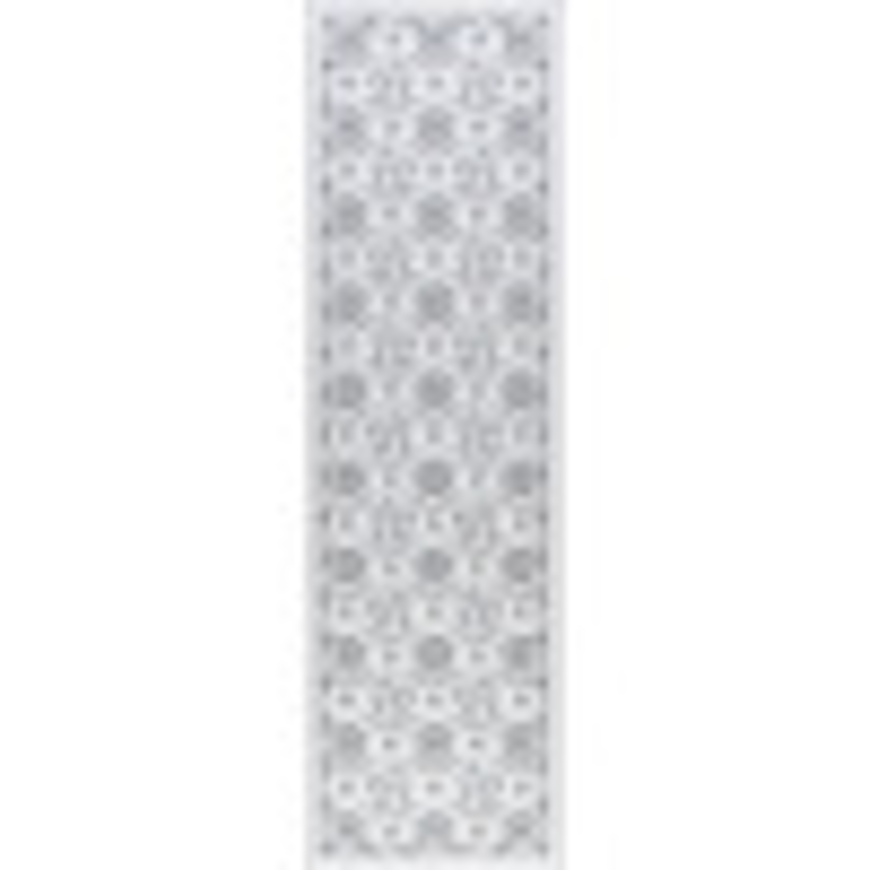 Transitional 2x8 Area Rug (2'3'' x 7'6'') Floral Ivory, Gray Indoor Runner Easy to Clean