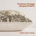 thumbnail image 6 of SUSIELADY Floral Pillow Cover 18 x 18 Inches – Vintage Chenille Square Throw Pillow, Soft Decorative Farmhouse Accent for Couch Sofa Living Room Bedroom, 1 Piece, Cream Beige, 6 of 6