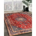thumbnail image 3 of Ahgly Company Machine Washable Indoor Rectangle Traditional Orange Salmon Pink Area Rugs, 5' x 7', 3 of 7