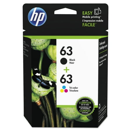 HP HP 63, (L0R46AN) 2-pack Black/Tri-Color Original Ink Cartridges