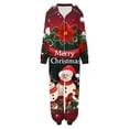 thumbnail image 7 of Odeerbi Christmas Onesie Pajamas for Family Holiday Sleep Jumpsuit Long Sleeve Family Christmas Pajamas Matching Sets Mom Printed Loungewear Jumpsuit Sleepwear Xmas PJs Set Red, 7 of 7