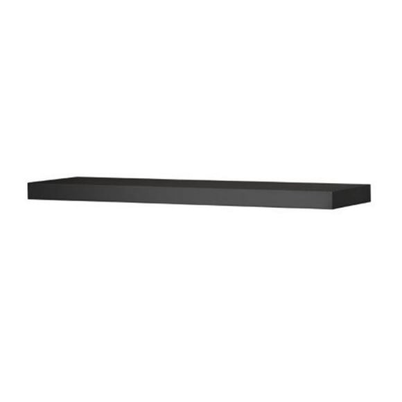 Wood Shelving Grande Black Straight Shelf, 48 in.
