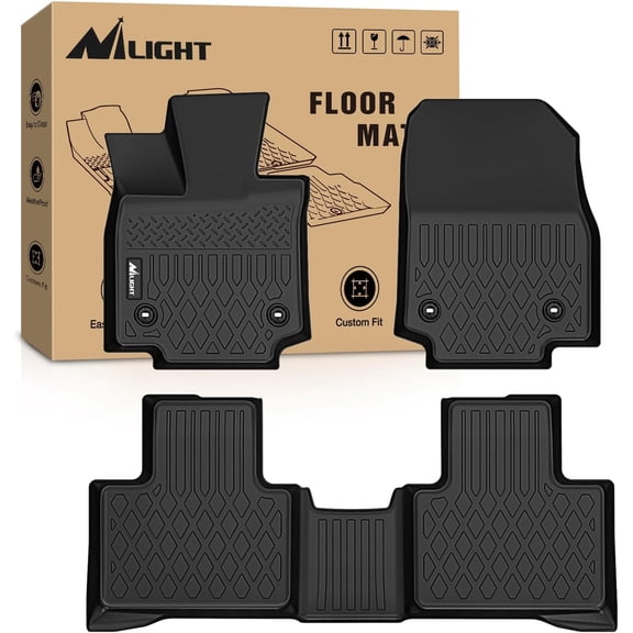 Nilight TPE Floor Mats for Lexus RX RX350 RX350h RX500h 2023 2024 2025 2026 (NOT for RX450h PHEV), All Weather Custom Fit Heavy Duty Floor Liners