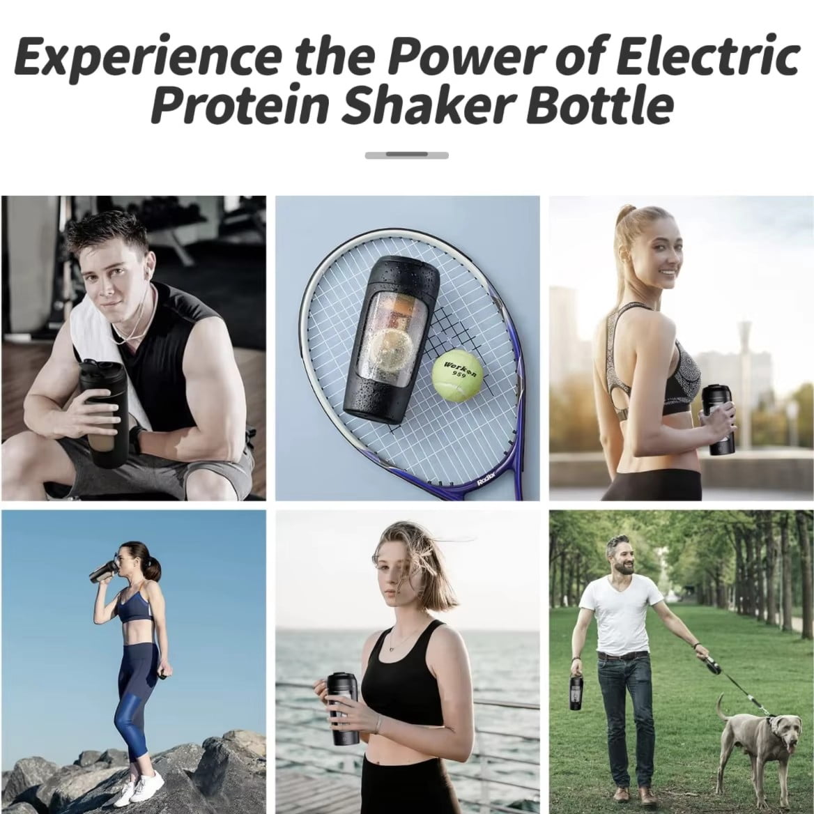 650ml Electric Protein Powder Mixing Cup Automatic Shaker Bottle Mixer Shake Bottle Milk Coffee Blender Portable Mixing Cups