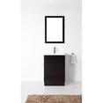 thumbnail image 2 of Bruno 24" Single Bathroom Vanity in Grey with Slim White Ceramic Top and Square Sink with Brushed Nickel Faucet and Mirror, 2 of 3