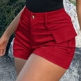 thumbnail image 2 of Noric Women's Casual Cargo Shorts with Pockets Drawstring Thin Summer for Daily Wear Stylish Outdoor Activities Mini Shorts, 2 of 5