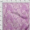 thumbnail image 3 of oneOone Viscose Jersey Purple Fabric Tropical Leaf With Geometrical Craft Projects Decor Fabric Printed By The Yard 60 Inch Wide, 3 of 4