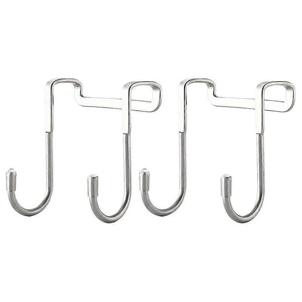 2Pcs Over Door Hook Hanger Stainless Steel Shower Towel Hooks Over Cabinet Hangers