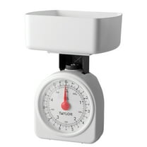 Taylor Mechanical Kitchen Scale and Food Scale in White, Max 11 lbs