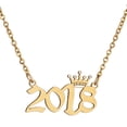 thumbnail image 2 of AYYUFE Number Pendant Year Necklace Crown Stainless Steel Exquisite Chain Women Necklace Birthday Gift, 2 of 8