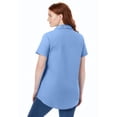 thumbnail image 2 of Woman Within Plus Size Perfect Short Sleeve Button-Down Shirt Oversized Tunic Blouse, 2 of 6