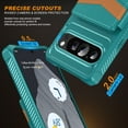thumbnail image 6 of Allytechgroup Wallet Case for Google Pixel 9A with Credit Card Slot, Slim Fit PU Leather RFID Blocking Stand Phone Case Shockproof Protective Back Cover for Google Pixel 9A Women Men, Green, 6 of 7