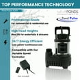 thumbnail image 3 of Half Off Ponds Pond Pulse Submersible Pond Pump, 4200 GPH Hybrid Drive, 30 ft Cord, 3 of 7