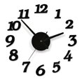thumbnail image 1 of 3D DIY Wall Clock Modern Design Silent Large Digital Acrylic Self Adhesive Wall Clock Sticker For Living Room Decor, 1 of 5