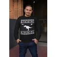 thumbnail image 2 of Old Glory Mens Dinosaurs Ugly XMAS Sweater Long Sleeve T Shirt, 2 of 6